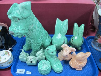 Lot 1248 - Sylvac Green Terrier Dog 1580, 28.5cm high,...