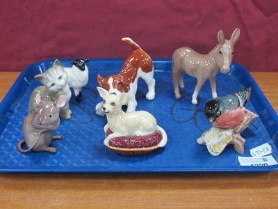 Lot 1320 - Beswick Donkey, 11cm tall, Sheep, Puppy...