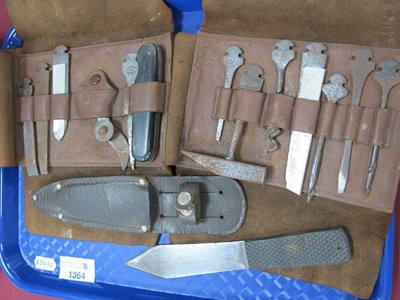 Lot 1364 - Bonsa Vintage Tool Kit (rusting) in Leather...