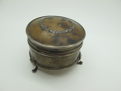 Lot 73 - A Hallmarked Silver Circular Trinket Box,...