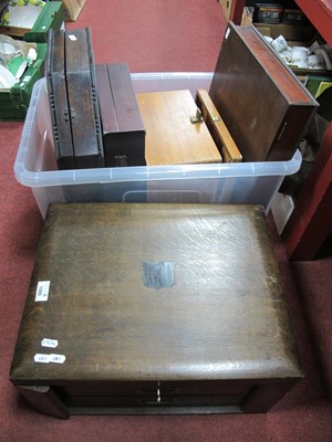 Lot 1095 - Fitzall Oak Cutlery Box; four other boxes. (5)