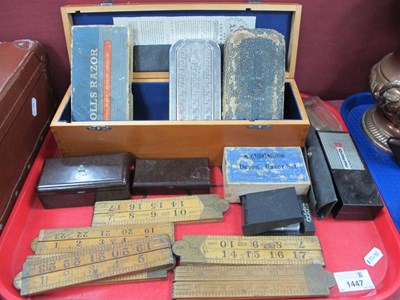 Lot 1447 - Six Boxwood Folding Rulers, including:- Rabone,...