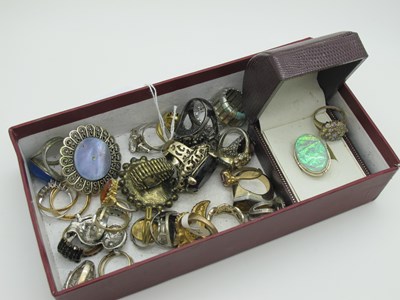 Lot 210 - Assorted Costume Dress Rings, including "925"...