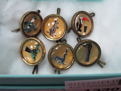 Lot 1330 - Guinness Cufflinks, set of six novelty...