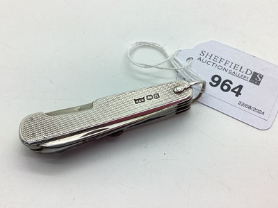 Lot 964 - Multi Tool Folding Pocket Knife, hallmarked...