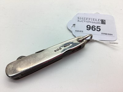 Lot 965 - Multi Tool Folding Pocket Knife, hallmarked...