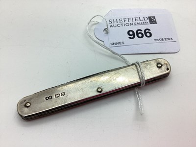 Lot 966 - A Two Blade Folding Pocket Knife, hallmarked...