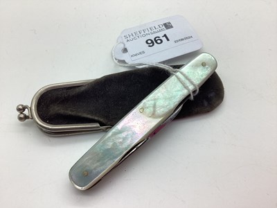 Lot 961 - A Multi Blade Folding Pocket Knife, with...