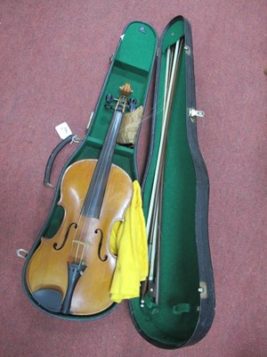 Lot 1402 - Violin with Two Piece Back, 36cm long, overall...