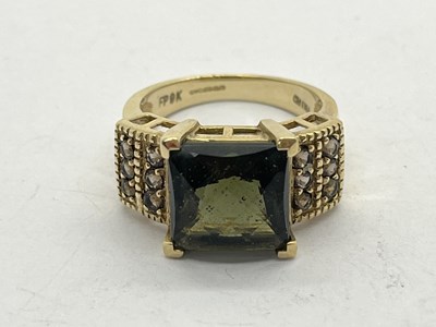 Lot 78 - A 9ct Gold Stone Set Cocktail Ring, four claw...