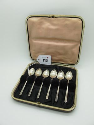 Lot 110 - A Set of Six Hallmarked Silver Coffee Spoons,...