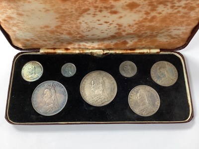 Lot 524 - 1887 Victoria Jubilee Seven Coin Silver...