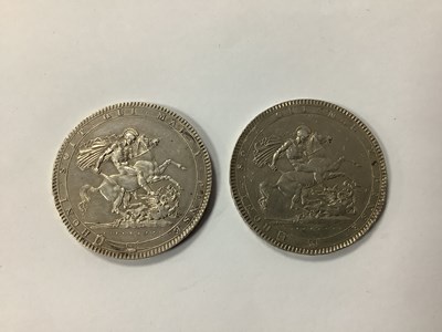 Lot 396 - Two George III Silver Crowns, 1818 and 1819.