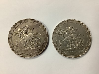 Lot 481 - Two George III Silver Crowns, 1818 and 1819.