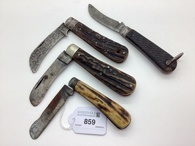 Lot 859 - Single Blade Folding Knives, including...