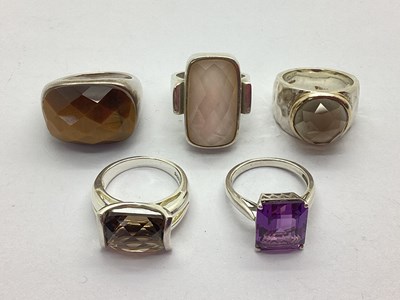 Lot 98 - A Small Collection of "925" and Other Stone...