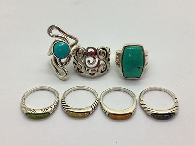 Lot 100 - A Small Collection of "925" and Other Rings,...