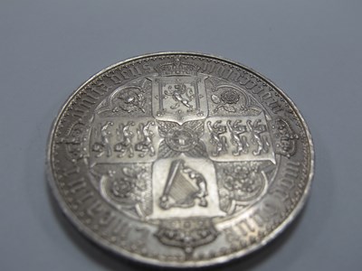 Lot 493 - 1847 Victoria Silver 'Gothic' Crown, edge...