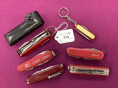 Lot 714 - Swiss Army and Other Multi Tool Folding Pocket...