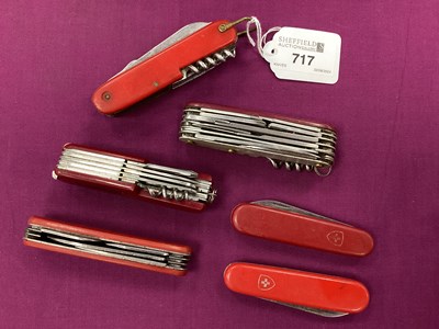 Lot 717 - Swiss Army and Other Multi Tool Folding Pocket...