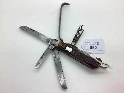 Lot 852 - Combination Sportsman's Folding Pocket Knife,...