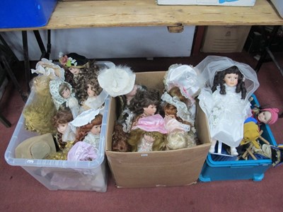 Lot 1177 - A large collection of porcelain dolls to...