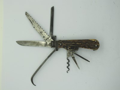 Lot 864 - Combination Sportsman's Folding Pocket Knife,...