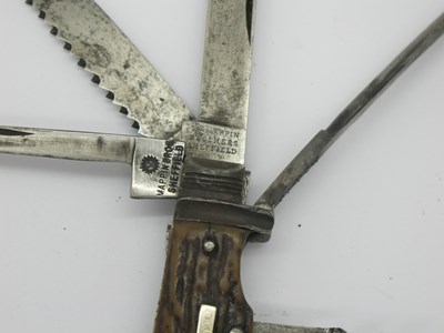 Lot 864 - Combination Sportsman's Folding Pocket Knife,...