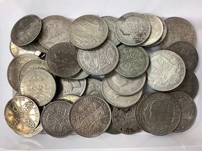 Lot 391 - GB Pre 1947 Silver Coins, including Half...