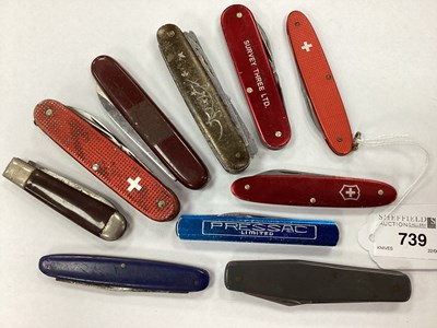 Lot 739 - A Collection of Pocket Penknives, inlcuding...