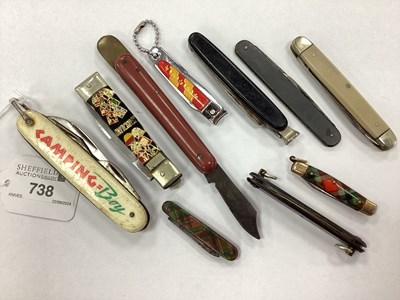 Lot 738 - A Collection of Assorted Pocket Penknives,...