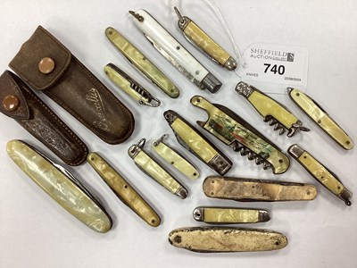 Lot 740 - A Collection of Assorted Pocket Penknives. (16)