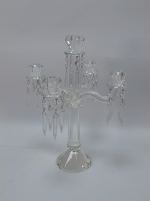 Lot 1364 - Villeroy & Boch Glass Four Branch Candelabra,...