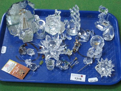 Lot 1316 - Swarovski to include hedgehog, squirrel, bunny,...