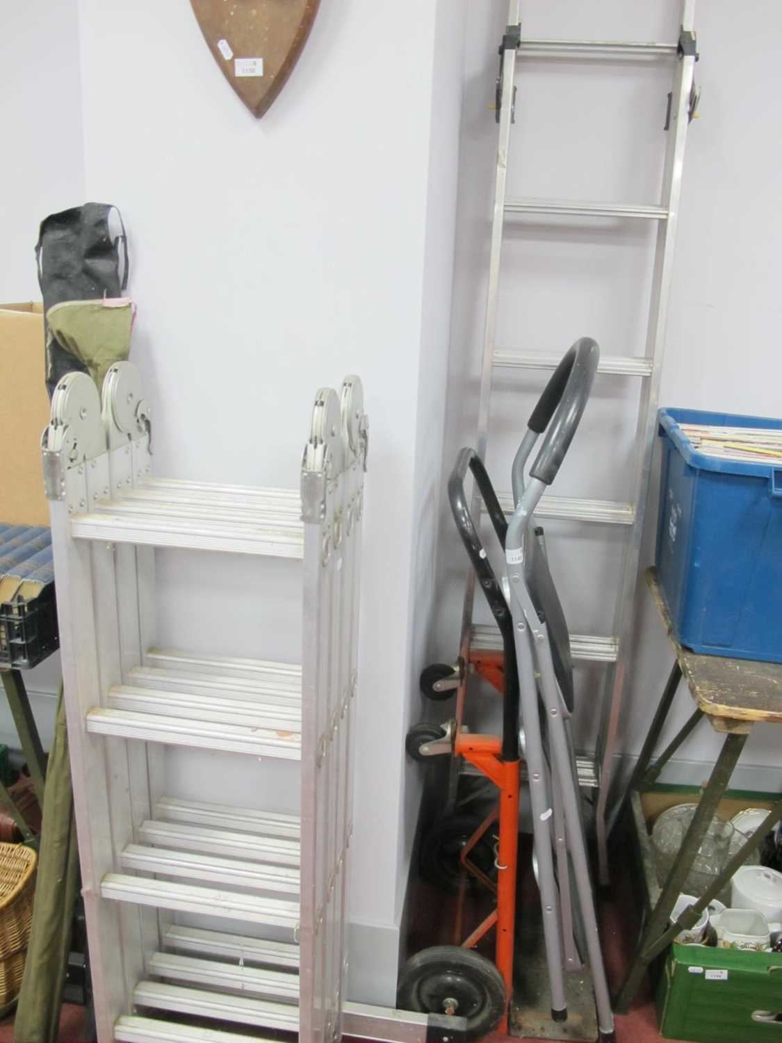 Lot 1149 - Youngmans Folding Ladders, folding ladders,