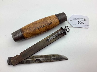 Lot 905 - Swedish Barrel Knife, stamped "A-B.P. Holmberg...