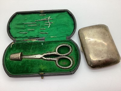 Lot 3 - A Pair of Hallmarked Silver Handled Sewing...