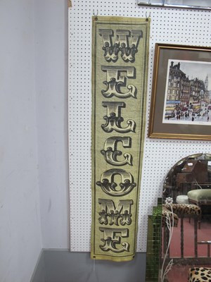 Lot 1568 - A Vintage Style Reproduction Vertical 'Welcome'...