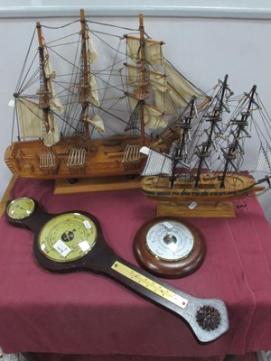 Lot 1478 - Wooden Model Ships pf 'HMS Bounty', 47cm wide,...