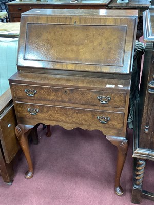 Lot 1616 - XX Century Walnut Bureau, with a fall front,...