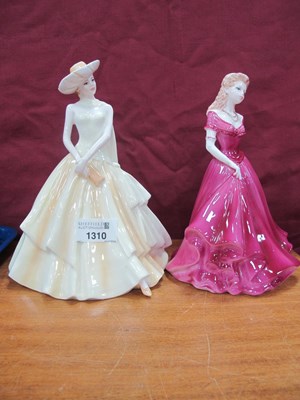 Lot 1310 - Two Coalport Ladies of Fashion, Figures, Megan...