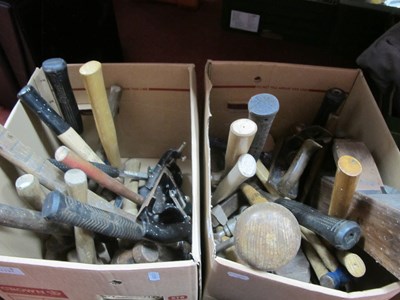 Lot 1131 - Tools - Stanley No 78 Plane, hatchets, hammers,...