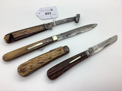 Lot 895 - Single Blade Folding Knife, blade stamped...