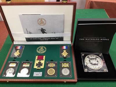 Lot 501 - WWI Reproduction Campaign Medal Set, and 2015...