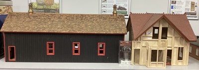 Lot 800 - Two G gauge Line Side Models engine shed and...