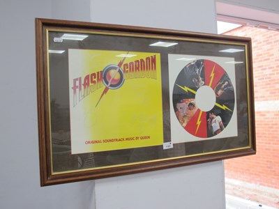 Lot 1181 - A framed Flash Gordon original sound track by...