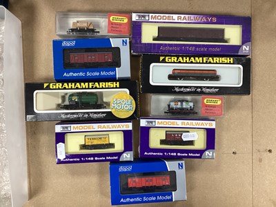 Lot 848 - Nine N Gauge Rolling Stock Items by Dapol,...