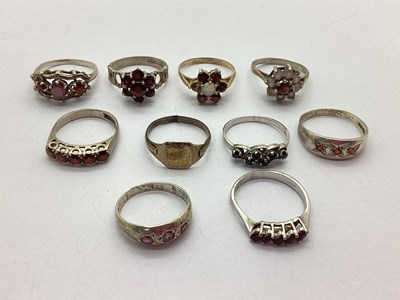 Lot 101 - An Assortment of "925" and Other Stone Set...