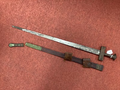 Lot 396 - North African Tuareg Takouba Style Sword...