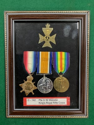 Lot 529 - WWI Trio of British Medals, comprising 1914 -...